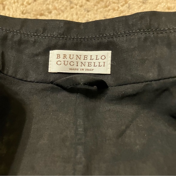BRUNELLO CUCINELLI Jacket / Coat BLACK Sheer EMBELLISHED Crystals - Sz M Italy - Picture 8 of 16